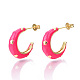 Brass Enamel Stud Earrings&nbsp;EJEW-T014-08G-03-NF-1