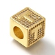 Brass Cubic Zirconia Beads&nbsp;KK-Q818-01T-G-2