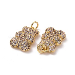 Brass Micro Pave Cubic Zirconia Pendants&nbsp;ZIRC-F134-23G-04
