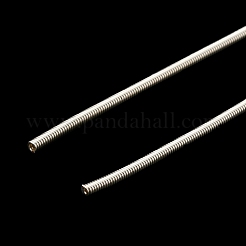 ラックメッキ銅フレンチワイヤー  ギンプワイヤー  DIYアクセサリージュエリー作りに  銀  200x1.6~1.7mm&nbsp;KK-K247-01P