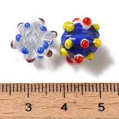 Handmade Pumpkin Spot Lampwork Beads&nbsp;LAMP-P064-02B