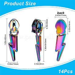 14Pcs Alloy Slider Pull Tab&nbsp;FIND-GF0005-71