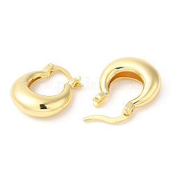 Rack Plating Brass Thick Hoop Earrings&nbsp;EJEW-R149-05G
