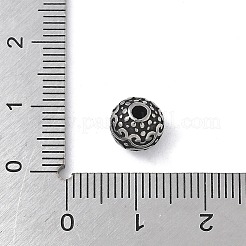 304ステンレススチールビーズ  ラウンド  アンティークシルバー  8mm  穴：1.8mm&nbsp;STAS-H238-08F-AS