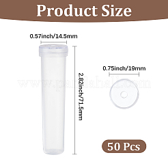 フラワーアレンジメント用プラスチック製フローラルウォーターチューブ50個  透明  71.5x19mm&nbsp;AJEW-GF0014-22