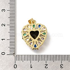 Rack Plating Brass with Cubic Zirconia Pendants&nbsp;KK-Z086-15G-01