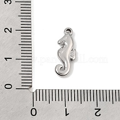 304ステンレスペンダント  タツノオトシゴチャーム  ステンレス鋼色  17x6.5x3mm  穴：1.2mm&nbsp;SA-CBAA487-12P