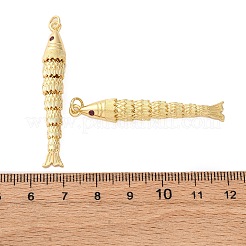 Rack Plating Brass Micro Pave Cubic Zirconia Pendants&nbsp;KK-M309-38L-G