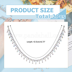 2Pcs Alloy Rhinestones Link Boot Strap Chains&nbsp;HJEW-HS00056
