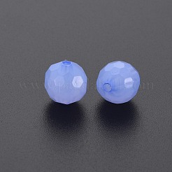 模造ゼリーアクリルビーズ  多面カット  ラウンド  ミディアムスレートブルー  10x9.5mm  穴：1.8mm  約890個/500g&nbsp;MACR-S373-97A-E01