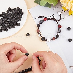 Synthetic Lava Rock Beads Strands&nbsp;G-S277-8mm-01