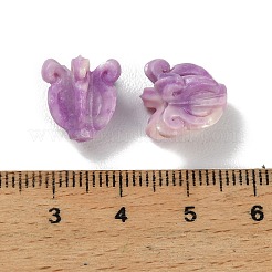 合成サンゴ刻まれたビーズ  染め  花  蘭  11.5~12.5x12mm  穴：1.2~1.4mm&nbsp;BSHE-P034-01B