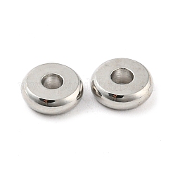 めっき合金ビーズラック  鉛フリー＆カドミウムフリー＆ニッケルフリー  フラットラウンド  プラチナ  6x2mm  穴：2mm&nbsp;PALLOY-Z022-19P