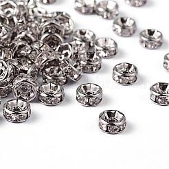 Brass Rhinestone Spacer Beads&nbsp;RB-A014-Z6mm-01P-NF