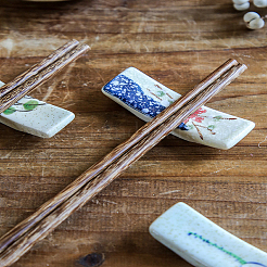 4Pcs 4 Colors Ceramic Chopstick Holder&nbsp;AJEW-LP0003-20