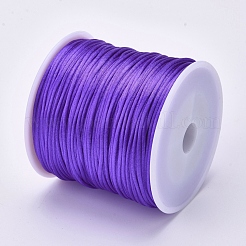 Round Nylon Satin Rattail Cord&nbsp;NWIR-WH0009-15A-18