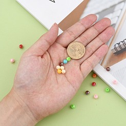環境に優しいポリスチレンアクリルビーズ  ABカラーメッキ  ラウンド  ミックスカラー  6mm  穴：1mm  約4950個/500g&nbsp;PL424