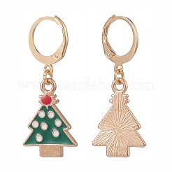 12ペア12スタイル304ステンレススチールクリスマスダングルフレンチフックピアス  クリスマス ブーツ & ハート & サンタ クロース & スノーフレーク ドロップ イヤリング レディース  カラフル  29.5~40.5mm  ピン：0.5mm  1ペア/スタイル&nbsp;EJEW-JE04900