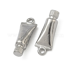 304ステンレスペンダント  化粧品チューブチャーム  ステンレス鋼色  17x6x5mm  穴：1.4mm&nbsp;STAS-P446-03P