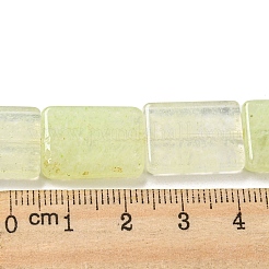 黄色のチェリークォーツガラス ビーズ 連売り  長方形  18x13x3mm  穴：1mm  約20個/連  15.75''（40センチメートル）&nbsp;G-M420-G06-01