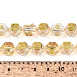 Electroplate Glass Beads Strands&nbsp;EGLA-T021-21F