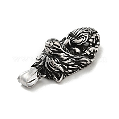 304ステンレスペンダント  人間  アンティークシルバー  41x23x17mm  穴：4x8mm&nbsp;STAS-C053-22AS