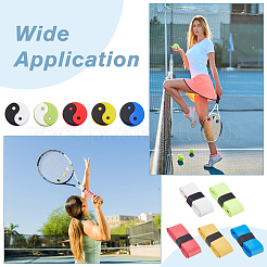 Yin Yang Silicone Tennis Racquet Dampener&nbsp;AJEW-FH0004-56