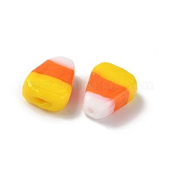 手作りランプワークビーズ  トウモロコシ  オレンジ  18x13x7mm  穴：1.4mm&nbsp;LAMP-Z014-01C