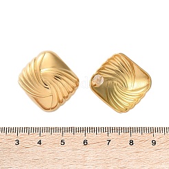 女性用304ステンレススチールスタッドピアス  菱形  ゴールドカラー  27.5x27.5mm&nbsp;EJEW-K306-01G