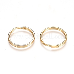 304ステンレススプリットリング  ダブルループ丸カン  ゴールドカラー  18x2.5mm  内径約15mm  単線：1.25mm&nbsp;STAS-H413-08G