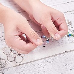 Diyワインガラスパーツ  真鍮ワイングラスで魅力がフープピアスを鳴らし  チベット風チャーム  透明ガラスビーズおよび真鍮スペーサビーズ  ミックスカラー  7.4x7.2x1.7cm&nbsp;DIY-PH0019-98