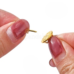 鉄製バタフライクラッチピンバック  ゴールドカラー  トレイ：4.5mm  12mm  ピン：1mm&nbsp;IFIN-R214-02G-01