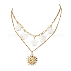304 Stainless Steel Sun with Star & Dolphin Jewelry Sets&nbsp;SJEW-JS01353