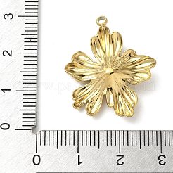 304ステンレスペンダント  天然淡水パール  花のチャーム  イオンプレーティング（ip）  18KGP本金メッキ  28x23x6mm  穴：1.6mm&nbsp;STAS-U037-13G-01