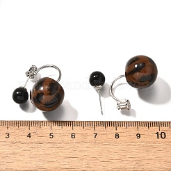 Alloy & 925 Sterling Silver & Resin Stud Earrings&nbsp;LS-EJEW-Q013-10A