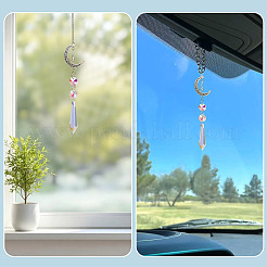 3Pcs Crystal Glass Hanging Sun Catcher&nbsp;AJEW-TADJ0001-08B