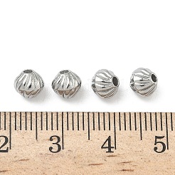 304ステンレススチールビーズ  双円錐形  ステンレス鋼色  6x5mm  穴：1.2mm&nbsp;STAS-D204-21P
