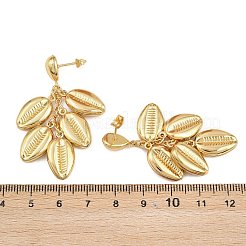 304 Stainless Steel Dangle Stud Earrings&nbsp;EJEW-P325-05E-G