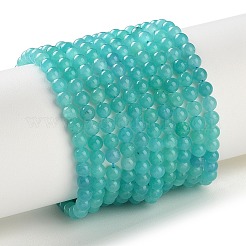 Natural Amazonite Round Bead Strands&nbsp;G-N0081-4mm-17-02