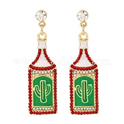 Zinc Alloy Enamel Stud Earrings&nbsp;EJEW-Z088-03G-02