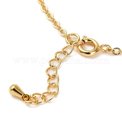 女性用真鍮マイクロパヴェキュービックジルコニアチャームブレスレット  ヒョウタン  18KGP本金メッキ  6-7/8インチ（17.5cm）&nbsp;BJEW-P342-05G