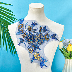 Polyester Embroidery Lace Sewing Ornaments&nbsp;DIY-WH20031-079D