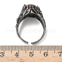 天然および合成宝石のカフリング  ラウンド  真鍮製リング  13mm&nbsp;G-H332-14AS