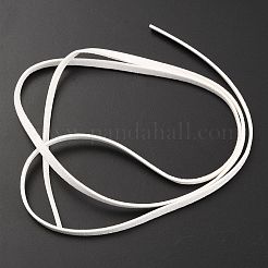 平らな模造革コード  ホワイト  5x1mm  約1.09ヤード（1m）/連&nbsp;LC-TAC0001-01T