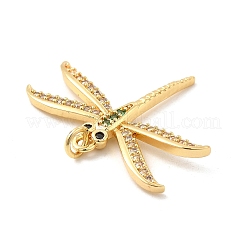 Brass Micro Pave Cubic Zirconia Pendants&nbsp;KK-H441-17G