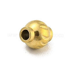 304ステンレススチールビーズ  ランタン  ゴールドカラー  6.5x6mm  穴：2mm&nbsp;STAS-A091-01C-G