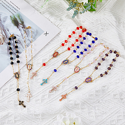 Cross Alloy Enamel Pendant Decorations&nbsp;HJEW-AB00656