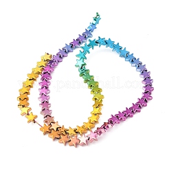 Gradient Color Electroplated Synthetic Non-magnetic Hematite Beads Strands&nbsp;G-A263-F01-03