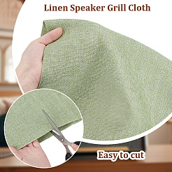 リネン生地  DIYクラフト用品  シーグリーン  1450x500x0.5mm&nbsp;DIY-WH0061-034