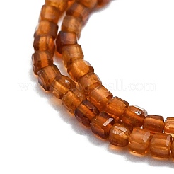 天然石ガーネットビーズ連売り  多面カット  キューブ  2x2x2mm  穴：0.6mm  約182個/連  15.16''~15.55''（38.5~39.5センチメートル）&nbsp;G-P457-B01-18